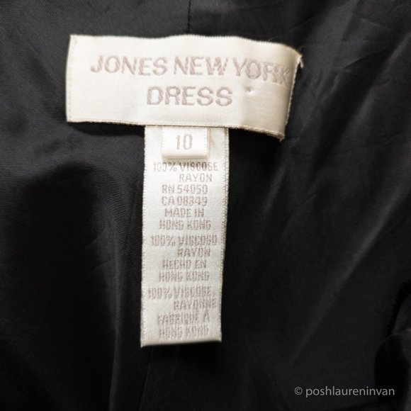 Jones New York V-Neck Sleeveless Dress – 90s Style – US 10 - Picture 11 of 12